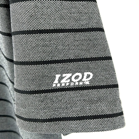 IZOD Perform Xtreme Function Golf Cool FX Polo Golf Shirt Black/Gray Size XL - Picture 5 of 14